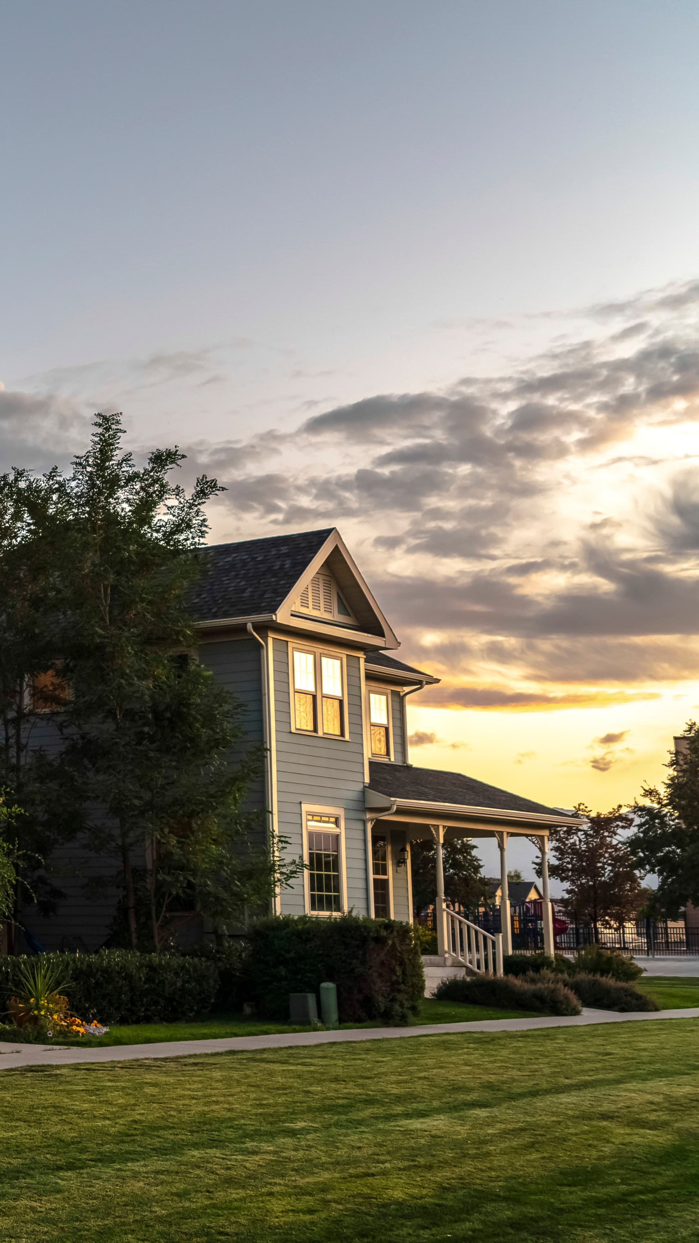 Home in a rural or suburban setting